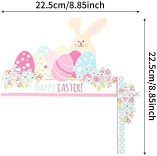 Paskalya 2023 Ev Köşe Kapı Plakası Tavşan Yumurta Köşe Kapı Plakası Atmosfer Yaratın Sevimli İnek Kapı Çerçevesi Parlak