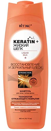 Bielita & Vitex Keratin + Sıvı İpek Tüm Saç Tipleri için Onarıcı ve Işıltılı Şampuan, 500 ml