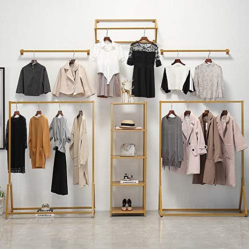 Müstakil Giysi Asılı Ekran, Çok Fonksiyonlu Kararlı Elbise Askısı, Yatak Odası Showroom Giyim Mağazası, Katı / Altın