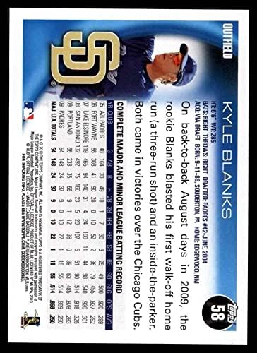2010 Topps 58 Kyle Boşlukları San Diego Padres (Beyzbol Kartı) NM / MT Padres