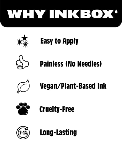 Inkbox Geçici Dövmeler, Yarı Kalıcı Dövme, Bir Premium Kolay Uzun Ömürlü, Suya Dayanıklı Geçici Dövme Şimdilik Mürekkeple-1-2