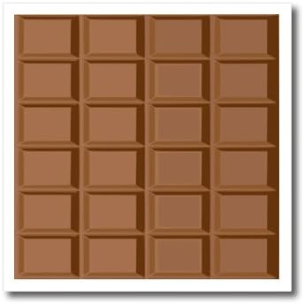 Chocoholics ve Çikolata Severler için 3dRose Eğlenceli Sütlü Çikolata Kareler Tasarımı-Isı transferinde demir, 6 x