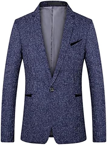 Erkek Klasik Tüvit Takım Elbise Ceket Kontrol Özel Fit Blazer erkek Rahat Düzenli Fit Blazers Smokin Takım Elbise