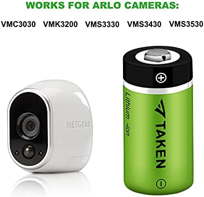 Alınan Arlo için Şarj Edilebilir Piller, 3.7 V 750mAh 20 Paket CR123A Piller ve 4 Portlu LED Şarj Cihazı Arlo Kameralarla