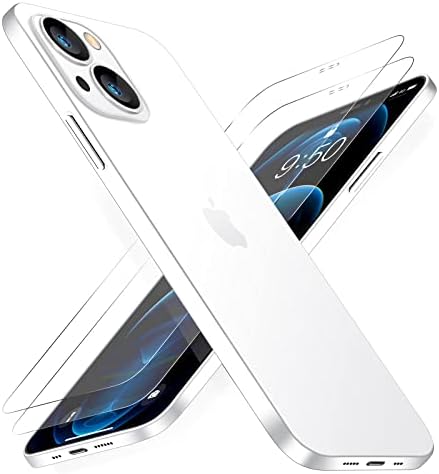 Dataroad iPhone 14 Pro Max İnce Kılıf [Kağıt İnceliğinde]0,2 mm 6,7 inç,2 Ekran Koruyucu Temperli Camlı, Yarı Saydam