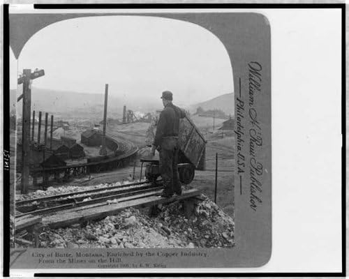 HistoricalFindings Fotoğraf: Butte Şehri, Montana, MT, Bakır Endüstrisi ile zenginleştirilmiş, Madenler, Madencilik,