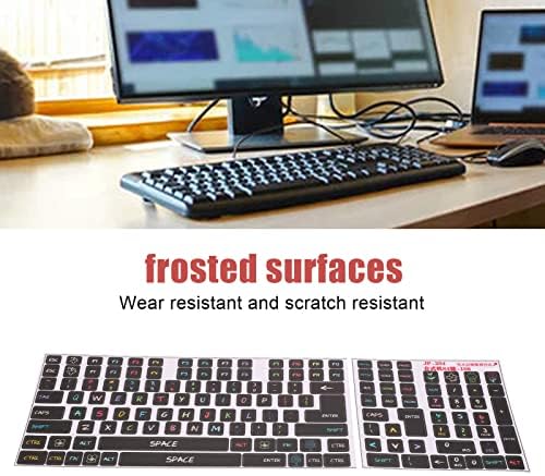 Sanpyl 2 Adet Klavye Çıkartmalar, buzlu Yüzeyler PVC Mekanik Klavye Sticker Çizilmeye Dayanıklı Dekoratif DIY Yedek