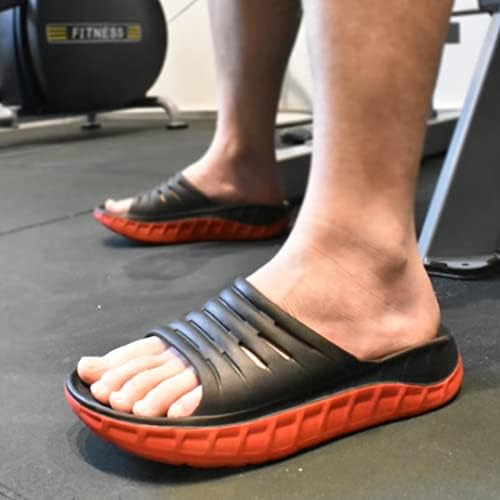 GPO'LAR Erkek Spor Kurtarma Sandalet Plantar Fasiit Kalın Yastık Slaytlar Sandalet Hafif Konfor Ortez Terlik