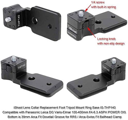 Panasonic Leica DG Vario-Elmar 100-400mm f/4-6.3 ASPH Power OIS ile Uyumlu Lens Yaka Değiştirme Ayak Tripod Bağlama