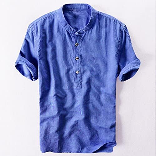 Nyybw Tropikal Tatil Plaj Gömlek Mens-Pamuk Keten T Shirt Rahat Düz Renk Düğme Aşağı Gömlek Tees Bluzlar