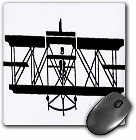 3dRose LLC 8 x 8 x 0,25 İnç Mouse Pad, Siyah Beyaz İki Düzlem (mp_35315_1)