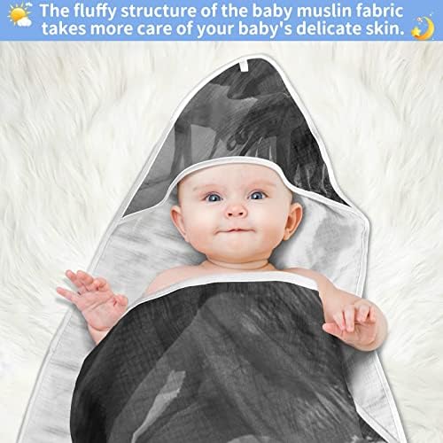 xıgua Fil Bebek banyo havlusu, Sevimli Ultra Yumuşak Emici Kapüşonlu Bebek Havlusu Yenidoğan, Bebek ve Yürümeye Başlayan