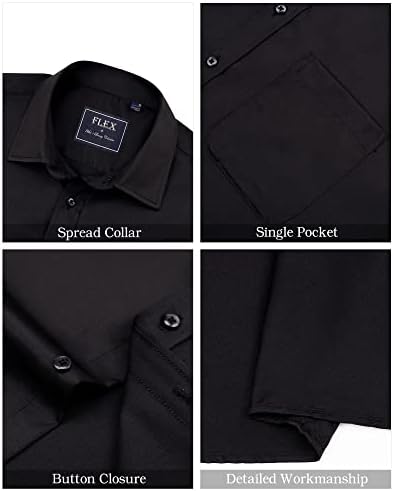 J. Ver erkek Kısa Kollu Elbise Gömlek Cep Casual Düğme Aşağı Gömlek Kırışıksız İş Gömlek