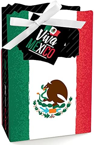 Büyük Mutluluk Noktası Viva Meksika-Meksika Bağımsızlık Günü Partisi İyilik Kutuları-12'li Set