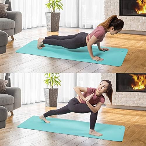 C. Kayışlı Park Fitness TPE Yoga Matı-4mm Ekstra Kalın Yoga Matı-Çift Taraflı Kaymaz Yoga Matı, Erkekler Kadınlar
