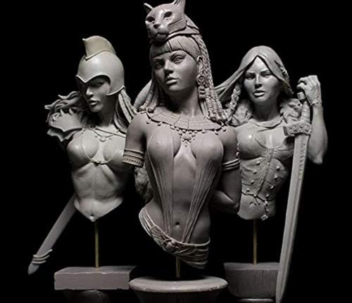 XINGCHANG 1/10 Antik Kadın Savaşçı Büstü (Taban) dahil 3 Reçine şekilli kalıp Kitleri Minyatür Gk Unassembly Boyasız