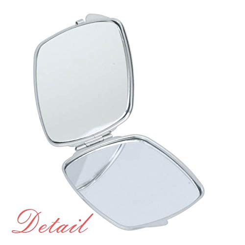 Denim Jean Kovboy Astar Tekstil Ayna Taşınabilir Kompakt Cep Makyaj Çift Taraflı Cam