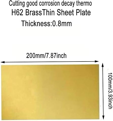 Z Tasarım Pirinç Levha H62 Pirinç Şim Stok Levha Düz Folyo Percision Metal Kalınlığı 0 oluşturun. 8Mm 1 Adet Metal