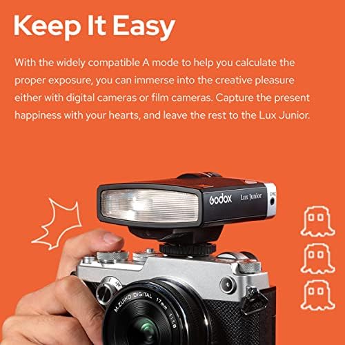 Godox Lux Junior Retro Kamera Flaşı Günlük Klasik Fotoğrafçılık ve 80'li Yaşlarda Anları Yakalamak için Speedlight