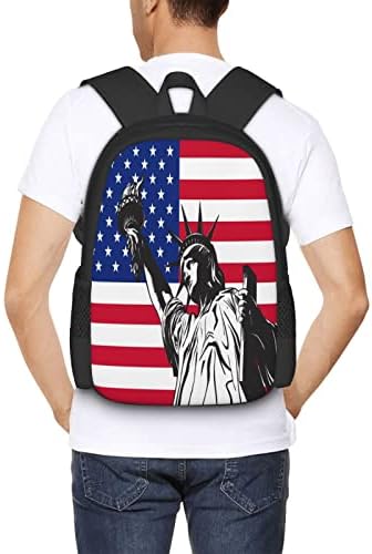 Özgürlük heykeli Amerikan Bayrağı Sırt Çantaları iş Dizüstü Sırt Çantası Büyük Seyahat gizli sakli konusmalar Sırt