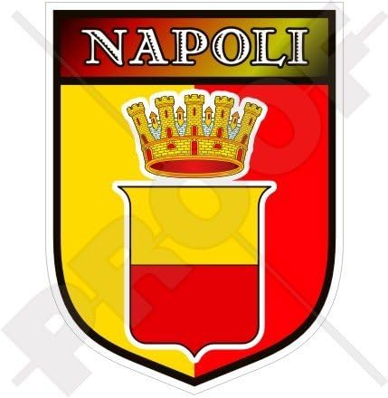 NAPOLİ Şehir İTALYA Kalkan Città di Napoli İtalyan 100mm (4) vinil tampon çıkartması, Çıkartması
