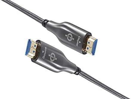 MOSLİCK 4 K Fiber Optik HDMI Kablosu 50ft (18 Gbps/4 k@60Hz/3D/HDR/ARC/Dolby)