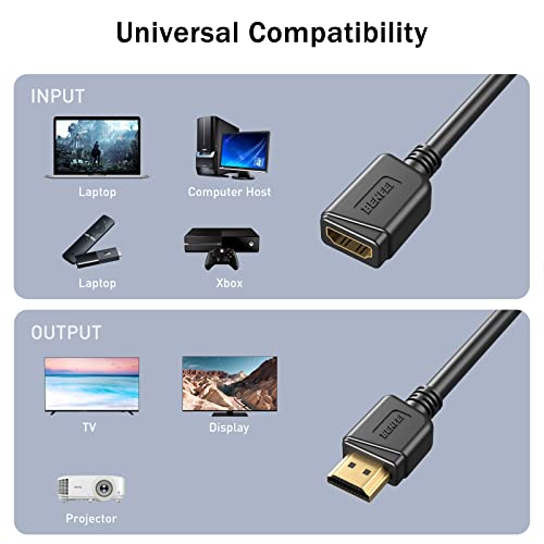 BENFEİ Erkek-Dişi HDMI Uzatma Kablosu, 3 Fit HDMI Genişletici