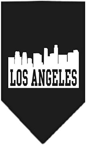 Mirage Evcil Hayvan Ürünleri Los Angeles Skyline Serigrafi Bandana, Büyük, Kırmızı