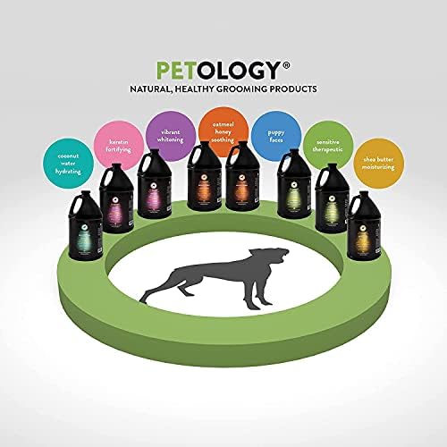 Petology Shea Yağı Nemlendirici Saç Kremi içinde Bırakın Köpekler ve Kediler için Günlük Pet Terbiye Spreyi, Galon