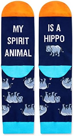 HAPPYPOP komik çoraplar Erkekler Kadınlar için Çılgın Çorap, Hippo Hediyeler Okyanus Hediyeler, Hippo Çorap Su Aygırı