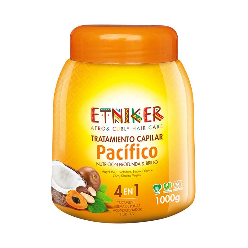 Etniker Tratamiento Capilar Pacifico Nutricion Profunda y Brillo 4 en 1 L'mar | Lmar Afro ve Kıvırcık Saç Bakım Ürünü