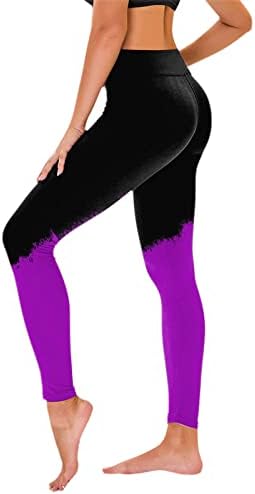 Kravat Boya Degrade Yoga Koşu Tayt Kadınlar için Yüksek Bel Tayt Ultra Yumuşak Fırçalanmış Streç Rahat koşucu egzersiz