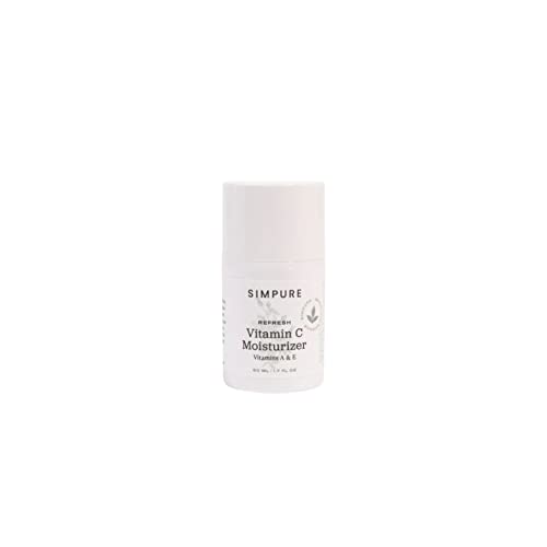 Simpure Clean Skincare Tüm Cilt Tipleri için C Vitamini Yüz Nemlendiricisini Yenileyin (1,7 oz)