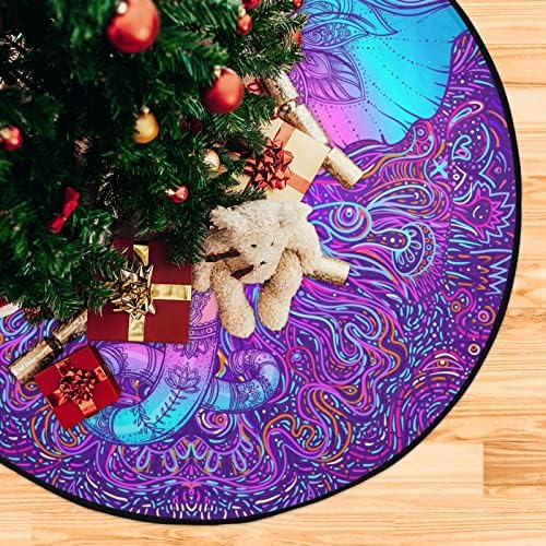 xigua Güzel Mandala Fil Noel Ağacı Mat Su Geçirmez Ağaç Standı Mat Emici Ağaç Standı Tepsi Mat Zemin Koruma için Noel