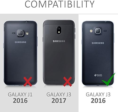 kwmobile Cüzdan Kılıf Samsung Galaxy J3 () DUOS ile Uyumlu - Kılıf Suni Deri Kılıf-Kelebek Dal Koyu Mavi