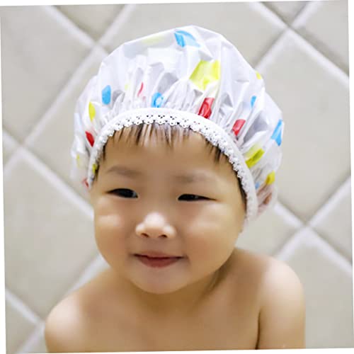 TOYANDONA 10 adet Banyo Şapka Bebekler için Duş Şapka Çocuklar için Banyo Duş Başlığı Çocuklar Banyo Duş Kabarık Kap