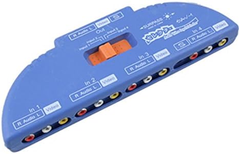 Qtqgoıtem 3 Port RCA AV DVD Ses Video Oyunu Seçici Anahtarı-Mavi (model: 919 afd 816 6bc 6d0)