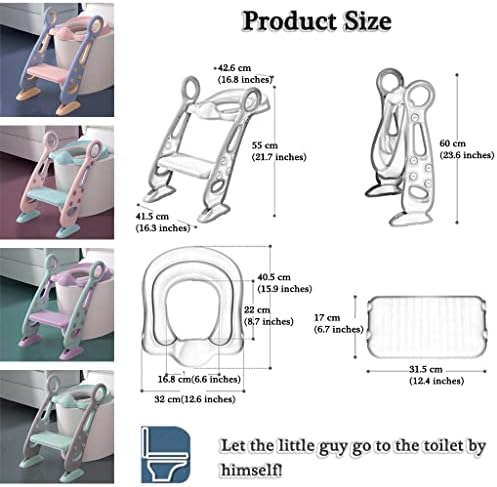 Lazımlık Eğitimi Tuvalet Koltuğu Kademeli Ayarlanabilir Lazımlık Merdivenli PU Yastıklı, Katlanabilir Lazımlık tuvalet