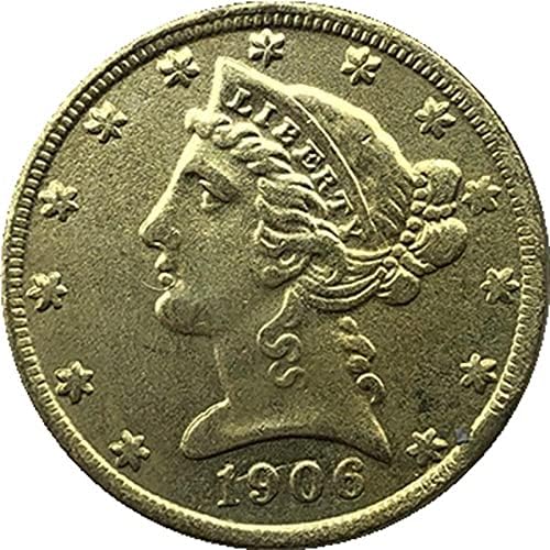 1906 Amerikan Özgürlük Kartal Sikke Altın Kaplama Cryptocurrency Favori Sikke Çoğaltma hatıra parası Tahsil Sikke