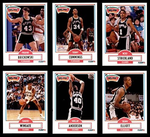1990-91 Fleer San Antonio Spurs Neredeyse Tam Takım Seti San Antonio Spurs (Set) NM / MT Spurs