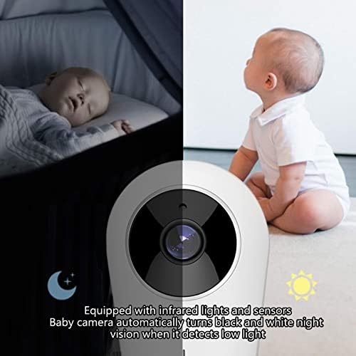 ASHATA bebek izleme monitörü, 4.3 inç HD geniş LCD Ekran Video bebek izleme monitörü, 2 Yönlü Konuşma bebek izleme