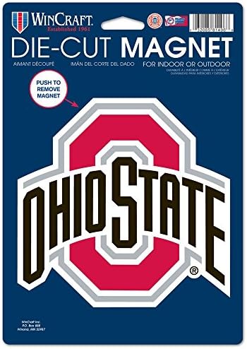 NCAA Ohio Eyalet Üniversitesi 81803014 Kalıp Kesim Logo Mıknatısı, Küçük, Siyah