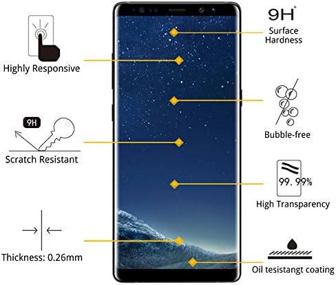 ıAnder [2'Lİ PAKET] Galaxy S8 Plus Ekran Koruyucu Cam [Kolay Kurulum Tepsisi], 3D Kavisli [Temperli Cam] Galaxy S8