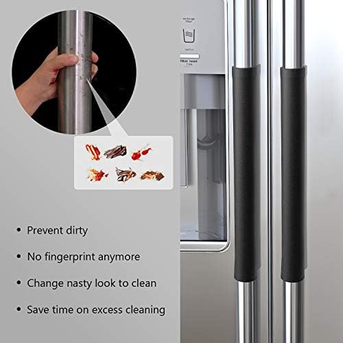 MingXJD Buzdolabı Kapı Kolu Kapağı,Mutfak Aletlerini Temiz Tutun,Damlar, Lekeler,Parmak İzleri ve Toz Kapakları,Buzdolabı,Mikrodalga