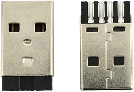 TAODAN 10 adet USB 2.0 Erkek Bağlantı Noktası Konektörü Lehim Jakları USB Onarım Yedek adaptör soketi Konnektörleri