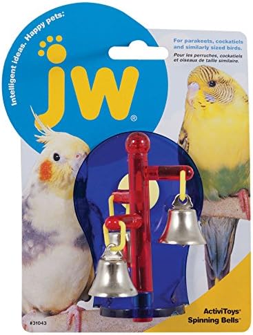 JW Pet Company Activitoys Dönen Çan Kuş Oyuncak, Çeşitli Renkler