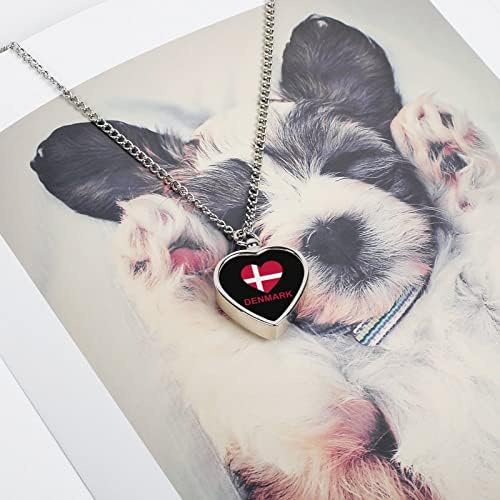 Aşk Danimarka evcil hayvan vazosu Kolye Külleri Alaşım Kalp Kremasyon Takı Anıt Kolye Kül Tutucu Köpek Kedi için