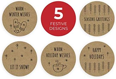 Sıcak Kış Dilekleri Tatil Çıkartmaları Çıkartmaları / 500 Noel Etiketi / Çoklu Tasarımlar