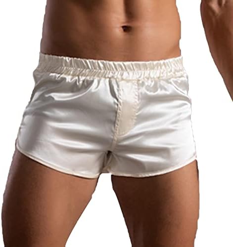 Bmısegm Erkek Boksörler Iç Çamaşırı Erkek Yaz Düz Renk Pantolon Elastik Bant Gevşek Hızlı Kuru Rahat Spor Koşu T Bar