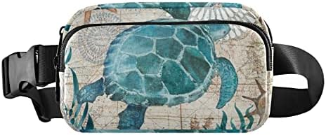 Deniz Hayvan Kaplumbağa Fanny Paketleri Kadın Erkek bel çantası Ayarlanabilir Kayış ile Moda Bel Paketleri Crossbody